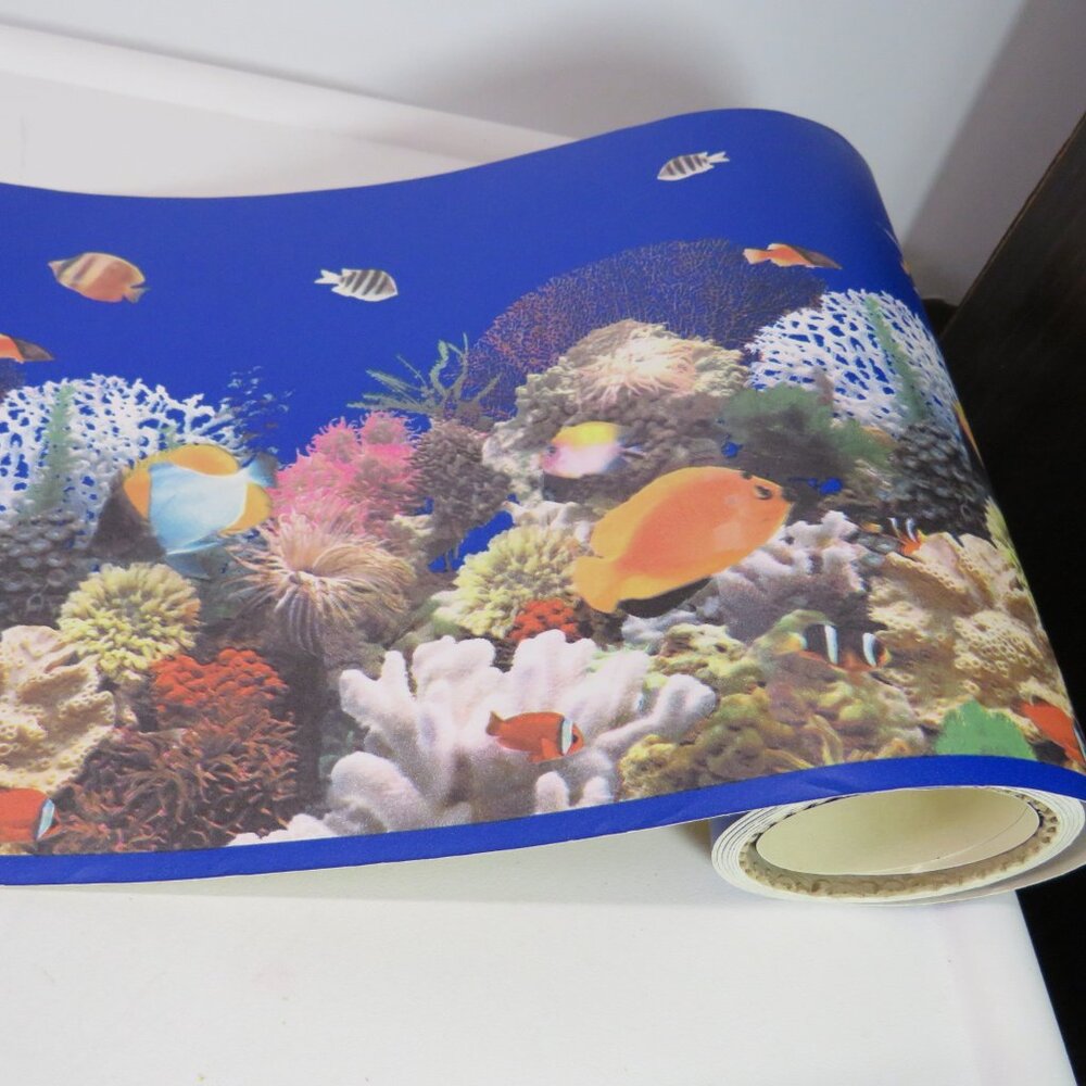 Fish Aquarium Scene Wallpaper 157" long 6.75" tall